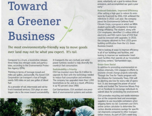 Florida Trend Magazine: Moving Toward a Greener Business